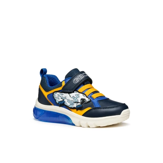 Geox Ciberdron Boy Navy Sneakers with Lights for Boys Size 33 - Geox - Image 3