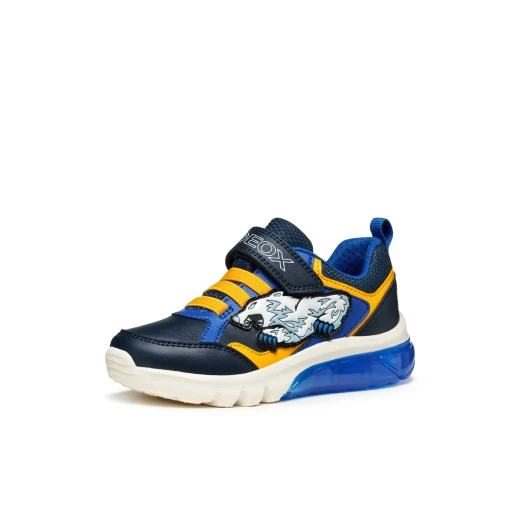 Geox Ciberdron Boy Navy Sneakers with Lights for Boys Size 33 - Geox - Image 4
