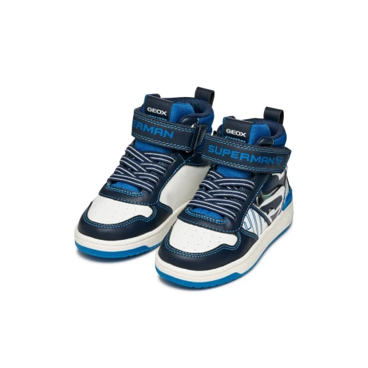 Geox Washiba Boy Sneakers Navy Blue Fabric and Leather Effect Design for Boys Size 38 Comfortable Sporty Shoes Inspired by Superman Perfect for Everyday Wear J56LQH.05411.C4211 - Geox - Image 7