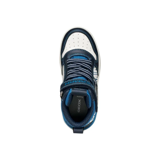 Geox Washiba Boy Sneakers Navy Blue Fabric and Leather Effect Upper Casual Sporty Design Inspired by Superman for Boys Size 28 Stylish Everyday Footwear J56LQH.05411.C4211 - Geox - Image 9
