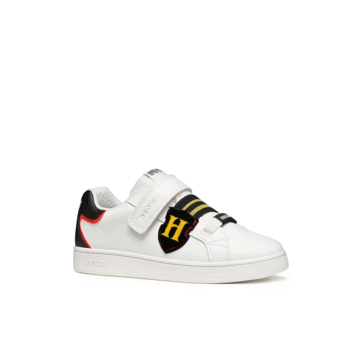Geox Eclyper Boy Sneakers White Leather Effect Sporty Design for Boys Size 38 EU Collaboration with Warner Bros Harry Potter Theme Comfortable and Stylish J56LSB.000BC.C0404 - Geox - Image 3