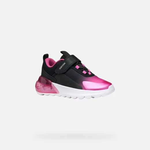 Activart Illuminus Girl Sneakers Black Fuchsia Pink 28, Light Up Sole - Image 3