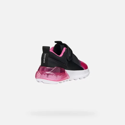 Activart Illuminus Girl Sneakers Black Fuchsia Pink 28, Light Up Sole - Image 4