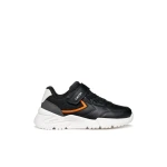 Loftus Boy's Sporty Sneakers Black 34, Leather Effect and Fabric Construction, Ideal for School and Leisure Activities, Modern Design, Comfortable Fit, Boys Footwear - Loftus boy