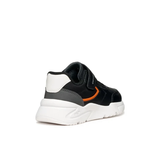 Loftus Boy Sneaker Black Leather Effect Fabric 35 Comfortable School Leisure Wear Stylish Sporty Design Modern Aesthetic Boys' Footwear J56MQC.05411.C0038 - Geox - Image 4