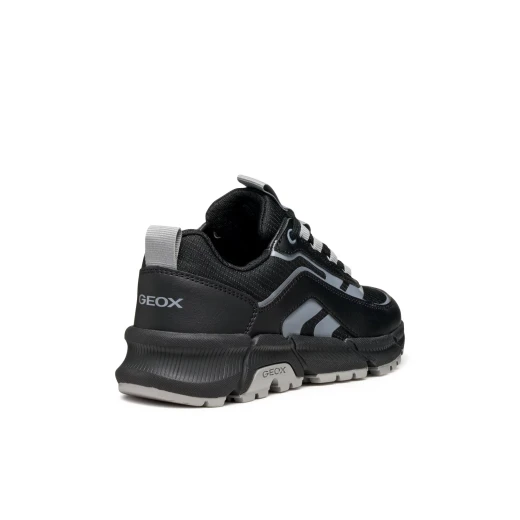 Geox Flexyper Boy Sneakers Black Nylon and Leather Effect Sporty Design for Boys Size 31 Comfortable and Flexible for Everyday Wear - Geox - Image 5