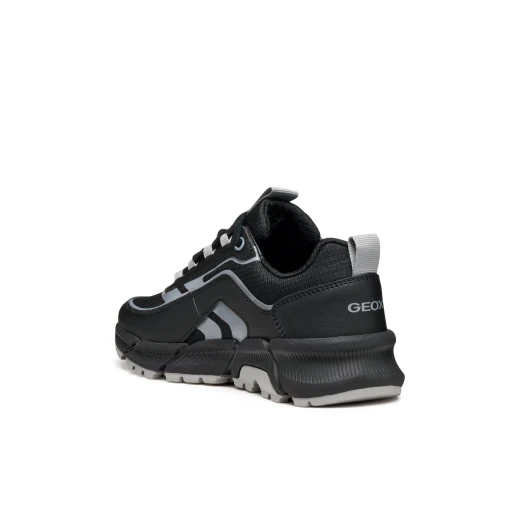 Geox Flexyper Boy Sneakers Black Nylon and Leather Effect Sporty Design for Boys Size 31 Comfortable and Flexible for Everyday Wear - Geox - Image 6