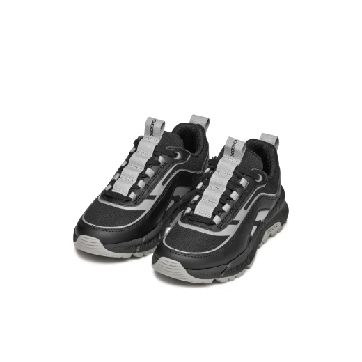 Geox Flexyper Boy Sneakers Black Nylon and Leather Effect Sporty Design for Boys Size 31 Comfortable and Flexible for Everyday Wear - Geox - Image 7