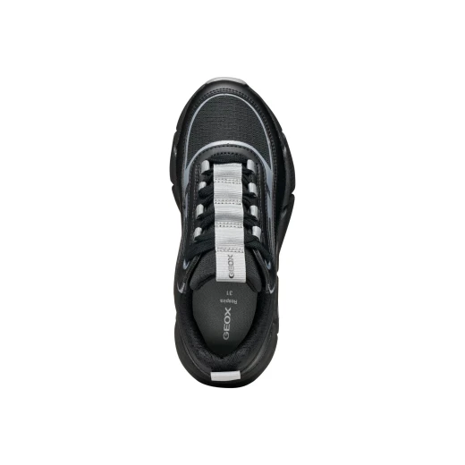 Geox Flexyper Boy Sneakers Black Nylon and Leather Effect Sporty Design for Boys Size 31 Comfortable and Flexible for Everyday Wear - Geox - Image 9