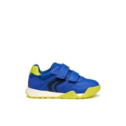 RANN E Boy's Sporty Sneakers Royal Blue 28 Made with Nylon and Leather Effect Material Perfect for Everyday Activities School and Leisure Designed by Geox