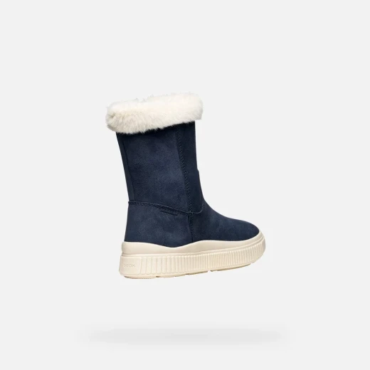 Laquinny Girl's Navy Suede Winter Boots, Size 34, Contemporary Design for Girls. Crafted from Soft Suede, Perfect for Cold Weather and Stylish Wear. Item Code: J56NFB.00022.C4021 - Laquinny - Image 4