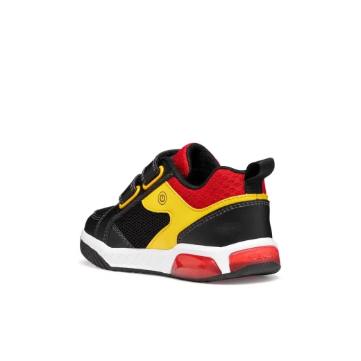 INEK Boy's Sneaker Shoes BLACK 33 Featuring Multi-Coloured TPR Patches and Lights, Mesh and Leather-Effect Material, Perfect for Sports and Playtime Activities J659CB - Inek - Image 6