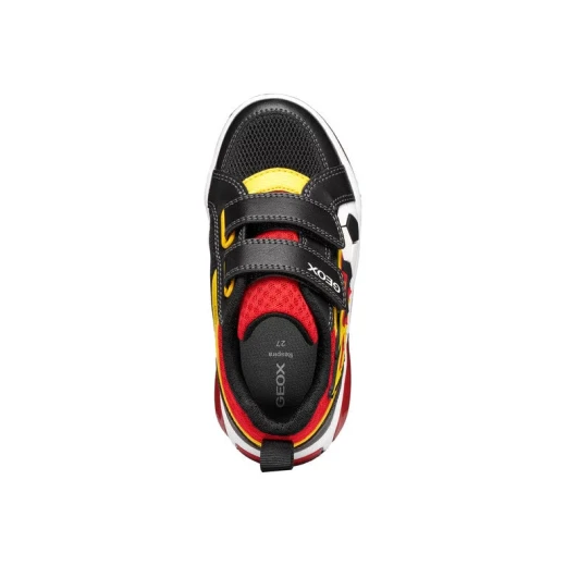 INEK Boy's Sneaker Shoes BLACK 33 Featuring Multi-Coloured TPR Patches and Lights, Mesh and Leather-Effect Material, Perfect for Sports and Playtime Activities J659CB - Inek - Image 7