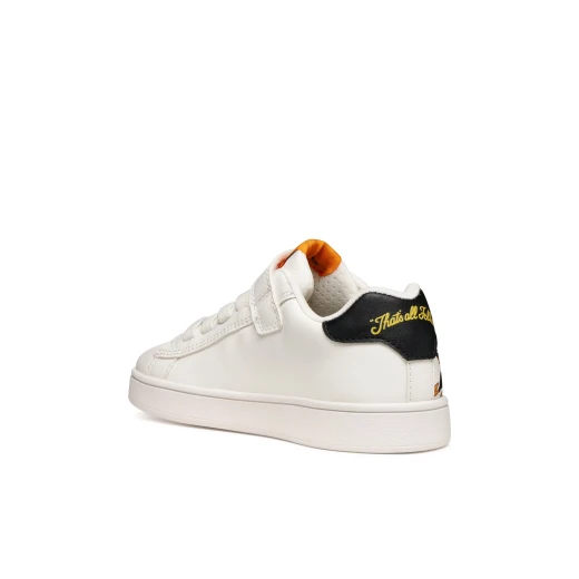Geox Eclyper Boy Sneakers White 32 Featuring Looney Tunes Patches, Durable Leather Effect and Nylon Construction, Perfect for Active Kids. Item Code: J65LSE.054FU.C0404 - Geox - Image 5