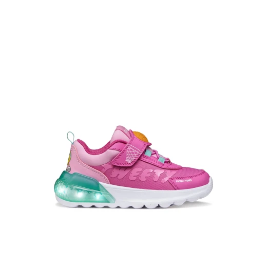 Geox Activart Illuminus Girl Fuchsia Sneakers 35 Looney Tunes Design - Geox - Image 3
