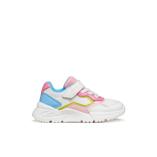 Loftus Girl Lightweight Sneakers White Mesh Leather Effect Upper Everyday Comfort 28 Girls' Footwear Breathable Design Modern Style Perfect for Daily Wear