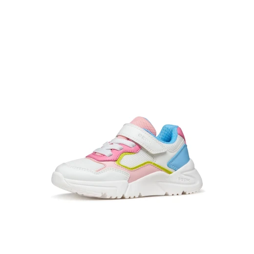 Loftus Girl's Lightweight Mesh Sneaker: Comfortable Footwear for Everyday Activities. Features a White Leather Effect Design. Size 30 for Girls - Loftus - Image 4
