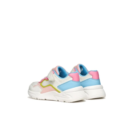 Loftus Girl's Lightweight Sneaker in White, Size 38, Crafted with Mesh and Leather Effect Materials, Perfect for Everyday Activities and Comfortable Wear, J65M2B.0BC14.C0406 - Image 8