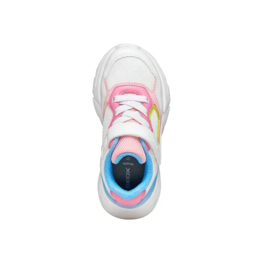 Loftus Girl Lightweight Sneakers White Mesh Leather Effect Upper Everyday Comfort 28 Girls' Footwear Breathable Design Modern Style Perfect for Daily Wear - Geox - Image 9