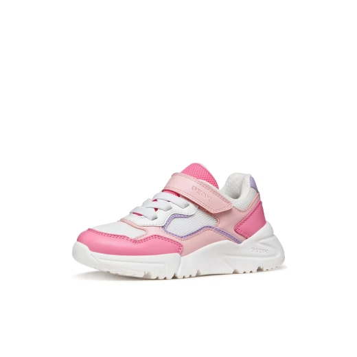 Loftus Girl's Lightweight Mesh Sneakers Pink for Everyday Wear J65M2B.0BC14.C7337 Comfortable Footwear for Girls Size 28 Breathable Design Perfect for Active Kids - Geox - Image 4