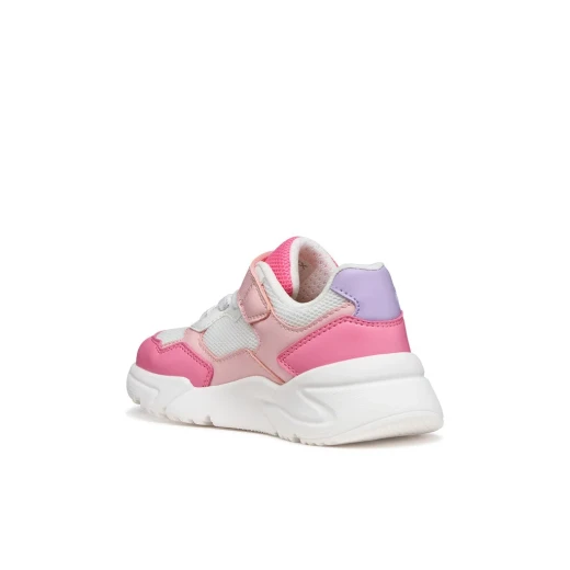 Loftus Girl's Lightweight Mesh Sneakers Pink for Everyday Wear J65M2B.0BC14.C7337 Comfortable Footwear for Girls Size 28 Breathable Design Perfect for Active Kids - Geox - Image 6