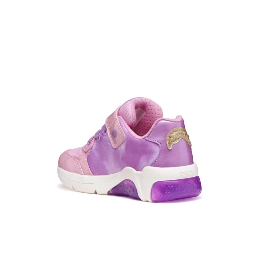 Geox Fadinlight Girl's Sneakers Lilac Disney Princess Edition Size 35 EU Featuring Twinkly Lights Lightweight Fabric Design Perfect for Girls' Everyday Wear - Geox - Image 7