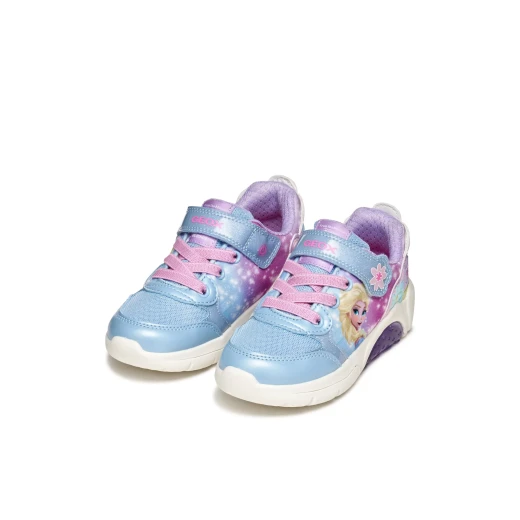 Geox Fadinlight Girl Sneakers Lilac 35 Featuring Disney Princess Design Twinkly Lights Lightweight Versatile Fabric and Patent Effect Material Girls' Footwear - Geox - Image 7