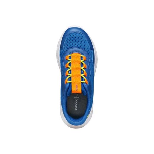 Geox Sprintye Fast In Boy Sneakers Royal Blue 28, Mesh and Leather Effect Upper, Fast In Technology for Easy Slip On, Ideal for School and Sports Activities, J65NQA.01454.C0685 - Image 9
