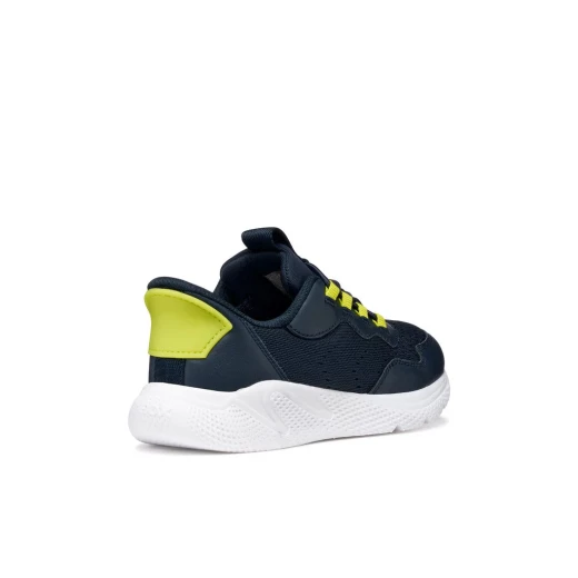 Geox Sprintye Fast In Boys' Sneakers Navy Blue Mesh Leather Effect Slip On 35 Fast In Technology Ideal For School Sports Activities - Geox - Image 4