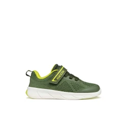 Foot Run Boy Military Green Sneakers Size 28 Lightweight Breathable Knitted Fabric TPU Thermoplastic Protective Design Podiatrist Approved Sport Shoes for Boys
