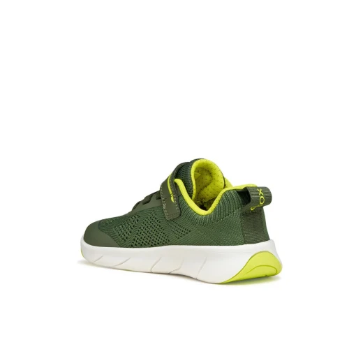 Foot Run Boy Military Green Sneakers Size 28 Lightweight Breathable Knitted Fabric TPU Thermoplastic Protective Design Podiatrist Approved Sport Shoes for Boys - Geox - Image 5