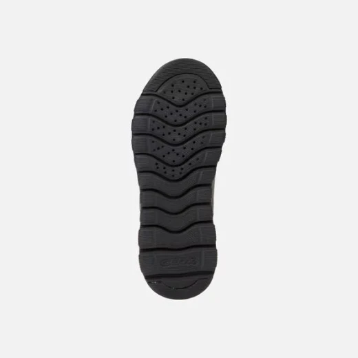 Geox Xunday Boy Black Sneakers Size 35 for School Uniforms Ultra Comfortable Breathable Leather Blend Lightweight Flexible Sole J743NB.043BC.C9999 Fast Delivery Easy Exchange - Geox - Image 3