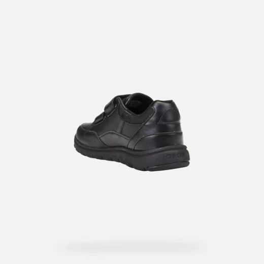 Geox Xunday Boy Black Sneakers Size 35 for School Uniforms Ultra Comfortable Breathable Leather Blend Lightweight Flexible Sole J743NB.043BC.C9999 Fast Delivery Easy Exchange - Geox - Image 5