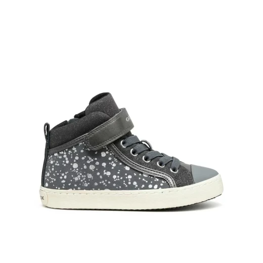 Kalispera Girl Sneakers Grey 27 Printed Suede Effect Urban Design - Geox - Image 2