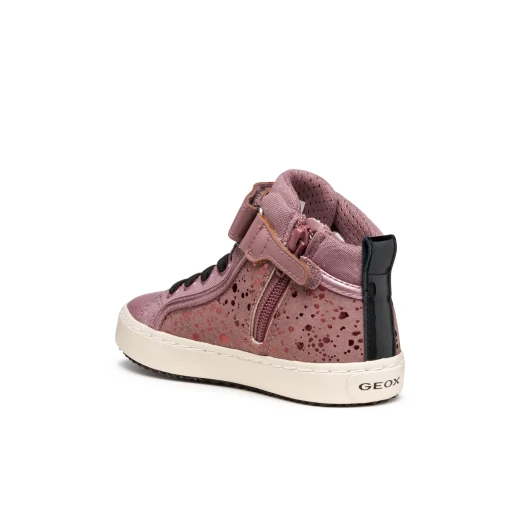 Geox Kalispera Girl Sneaker Rose Patent Leather and Suede 34: Breathable and Stylish Everyday Shoes for Girls with Printed Design, Ideal for Leisure Activities - Rose boutique - Image 5