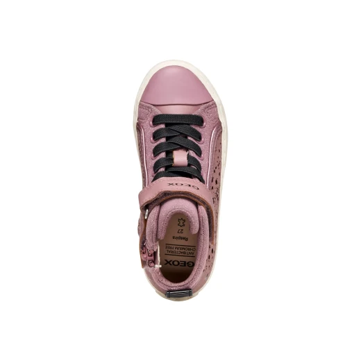 Geox Kalispera Girl Sneaker Rose Patent Leather and Suede 34: Breathable and Stylish Everyday Shoes for Girls with Printed Design, Ideal for Leisure Activities - Rose boutique - Image 6