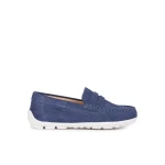 New Fast Boy Navy Suede Leather School Shoes Versatile Non Marking Rubber Outsole Size 38 Comfortable Boys Shoes Perfect Match For Uniforms J826CA - Geox