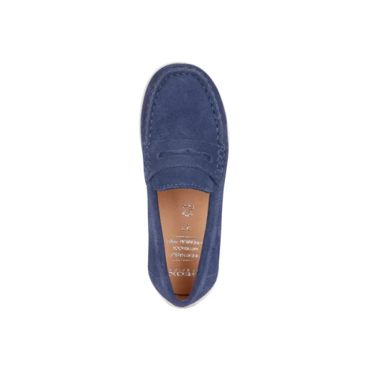 Geox New Fast Boy Navy Suede Leather School Shoes Size 33, Non Marking Rubber Outsole, Comfortable, Versatile, Perfect for School Uniforms, Item Code J826CA.00022.C4211 - Geox - Image 9