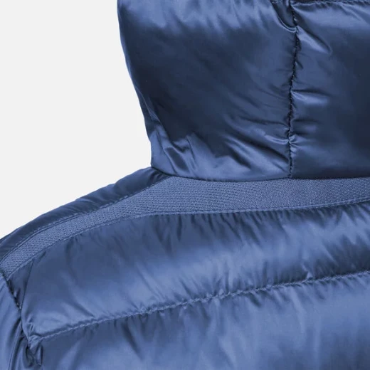 Geox Himalaya Girl's Longline Down Jacket Iridescent Blue 12 Years Old Sustainable Fill Water Repellent A Line Silhouette Warm Winter Coat for Girls Fast Delivery Easy Exchange - Geox - Image 3