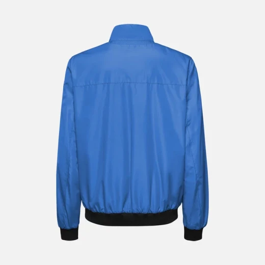 Geox Jharrod Men's Bomber Jacket Bright Blue Wind Resistant Water Repellent Polyester Short 50 Size Stylish Comfortable City Wear Fast Delivery Easy Exchange - Geox - Image 4