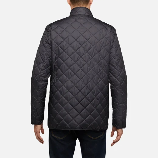 Geox Coryan Men's Mid-Length Navy Blue Quilted Jacket Windproof - Geox - Image 6