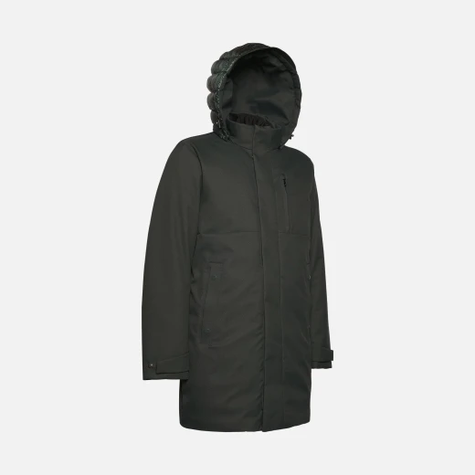 Geox Aerantis Man 58 Green Mid Length Breathable Jacket Water Repellent Windproof Padded Hood 2024 Collection Ideal For Everyday Wear Stylish and Functional Outerwear - Geox - Image 3