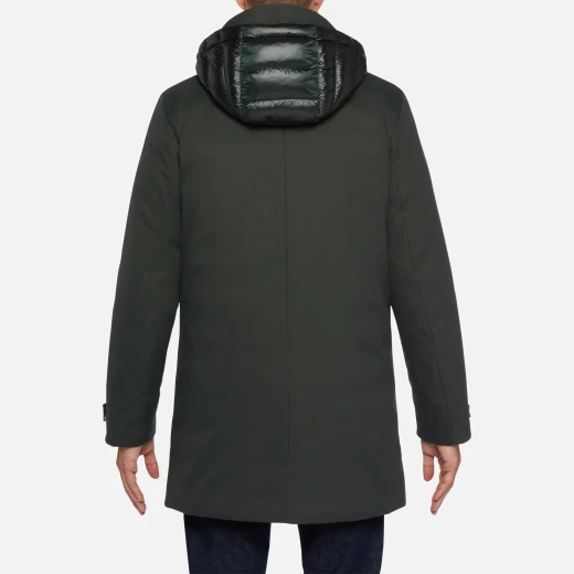 Geox Aerantis Man 58 Green Mid Length Breathable Jacket Water Repellent Windproof Padded Hood 2024 Collection Ideal For Everyday Wear Stylish and Functional Outerwear - Geox - Image 6