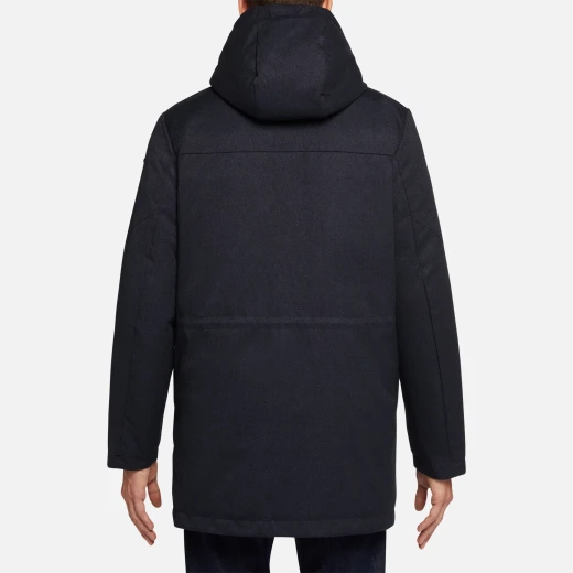 Kaven Man Navy Blue Longline Hooded Jacket Water Resistant Windproof - Geox - Image 6