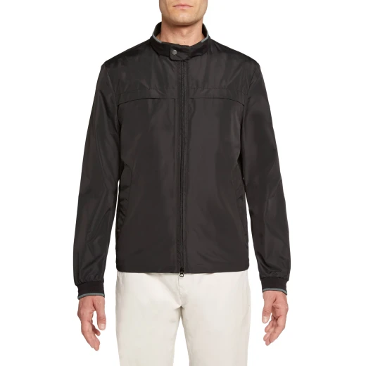 Geox Siron Man Bomber Jacket Black Color Windproof Rain Resistant Lightweight Stylish Design Ideal For Travel And Leisure Time Featuring Polyester Fabric Size 50 - Geox - Image 2