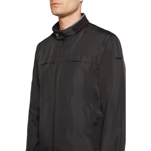 Geox Siron Man Bomber Jacket Black Color Windproof Rain Resistant Lightweight Stylish Design Ideal For Travel And Leisure Time Featuring Polyester Fabric Size 50 - Geox - Image 5