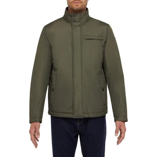 Geox Vincit Man Olive NGHT Breathable Jacket 60 with Exclusive Patent Technology, Waterproof and Fast Delivery. Easy Exchange at Geox/Jor Stores. Item Code M3620S.T3030.F3509 - Geox - Image 3