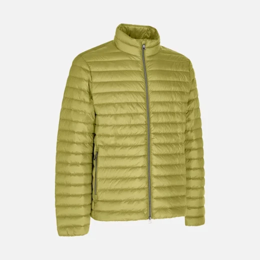 Geox Warrens Man's 58 Olive Green Cropped Puffer Jacket Lightweight Packable Anorak Water Repellent Windblocking Finish Autumnal Comfort Perfect for City Commutes & Weekend Escapes - Warrens - Image 4