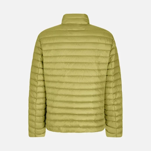 GEOX Warrens Man Olive Green Puffer Jacket Cropped for Men Autumnal Weight Ultra Lightweight Quilted Nylon Water Repellent Windblocking Finish Packable Anorak Available in Size 50 - Geox - Image 7