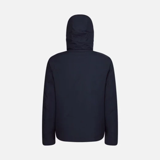 Geox Sapienza Man Jacket Navy Softshell Hooded 58 with Eco-Friendly Padding and Drawstring Hem for Men Stylish City Outerwear Fast Delivery and Easy Exchange - Geox - Image 6